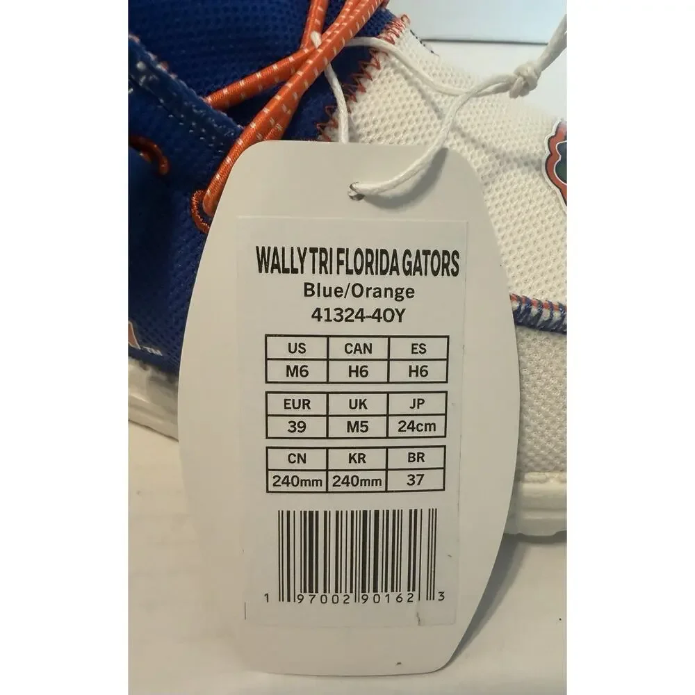 Hey Dude Wally Tri Florida Gators Men's Slip-On Canvas Shoes US 6M Blue/White
